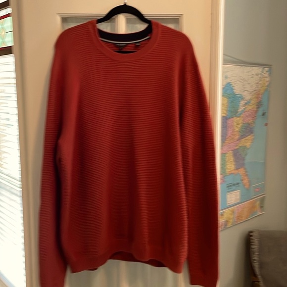 Ted Baker Staylay Waffle Knit Sweater XXL (TB-7) - Burnt Orange/Rust - Picture 3 of 7